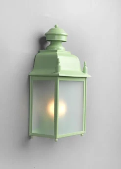 Casa Padrino Luxus Außen Laterne Grün B. 30 x H. 60 cm - Handgefertigte Laterne aus Schmiedeeisen - Luxus Kollektion - Edel & Prunkvoll