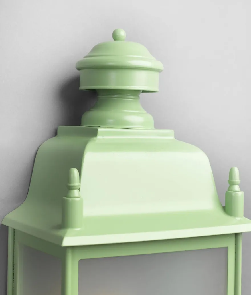 Casa Padrino Luxus Außen Laterne Grün B. 30 x H. 60 cm - Handgefertigte Laterne aus Schmiedeeisen - Luxus Kollektion - Edel & Prunkvoll