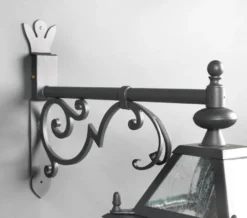 Casa Padrino Luxus Außen Laterne Grau B. 39 x H. 72 cm - Handgefertigte Laterne aus Schmiedeeisen - Luxus Kollektion - Edel & Prunkvoll