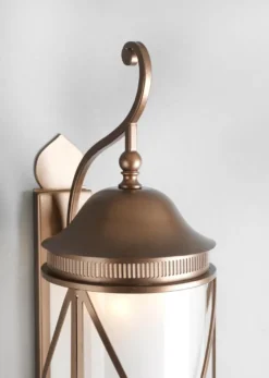 Casa Padrino Luxus Außen Laterne Bronze T. 32 x H. 93 cm - Handgefertigte Laterne aus Schmiedeeisen - Luxus Kollektion - Edel & Prunkvoll