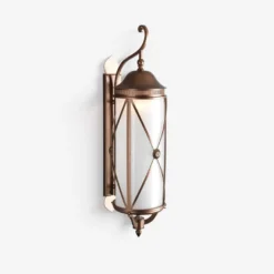 Casa Padrino Luxus Außen Laterne Bronze T. 32 x H. 93 cm - Handgefertigte Laterne aus Schmiedeeisen - Luxus Kollektion - Edel & Prunkvoll