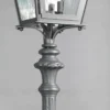 Casa Padrino Luxus Außen Laterne Grau H. 58 cm - Handgefertigte Laterne aus Schmiedeeisen - Luxus Kollektion - Edel & Prunkvoll
