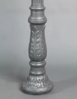 Casa Padrino Luxus Außen Laterne Grau H. 58 cm - Handgefertigte Laterne aus Schmiedeeisen - Luxus Kollektion - Edel & Prunkvoll