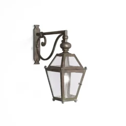 Casa Padrino Luxus Außen Laterne Grün B. 26 x T. 60 x H. 60 cm - Handgefertigte Laterne aus Schmiedeeisen - Luxus Kollektion - Edel & Prunkvoll