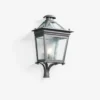 Casa Padrino Luxus Außen Laterne Grau B. 37 x H. 76 cm - Handgefertigte Laterne aus Schmiedeeisen - Luxus Kollektion - Edel & Prunkvoll