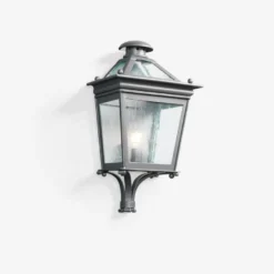 Casa Padrino Luxus Außen Laterne Grau B. 37 x H. 76 cm - Handgefertigte Laterne aus Schmiedeeisen - Luxus Kollektion - Edel & Prunkvoll