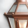 Casa Padrino Luxus Außen Laterne Rostbraun B. 39.5 x H. 65 cm - Handgefertigte Laterne aus Schmiedeeisen - Luxus Kollektion - Edel & Prunkvoll