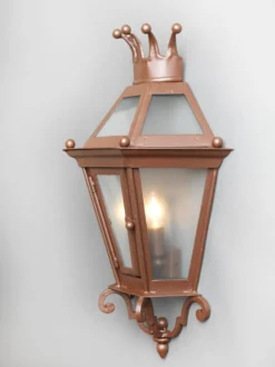 Casa Padrino Luxus Außen Laterne Rostbraun B. 39.5 x H. 65 cm - Handgefertigte Laterne aus Schmiedeeisen - Luxus Kollektion - Edel & Prunkvoll