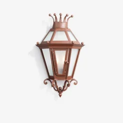 Casa Padrino Luxus Außen Laterne Rostbraun B. 39.5 x H. 65 cm - Handgefertigte Laterne aus Schmiedeeisen - Luxus Kollektion - Edel & Prunkvoll