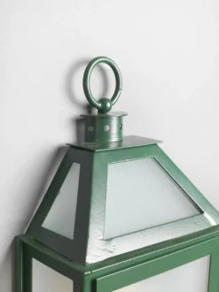 Casa Padrino Luxus Außen Laterne Grün B. 33 x H. 69.5 cm - Handgefertigte Laterne aus Schmiedeeisen - Luxus Kollektion - Edel & Prunkvoll