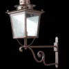 Casa Padrino Luxus Außen Laterne Rostbraun B. 31.5 x H. 77 cm - Handgefertigte Laterne aus Schmiedeeisen - Luxus Kollektion - Edel & Prunkvoll