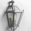 Casa Padrino Luxus Außen Laterne Grau B. 34 x H. 67 cm - Handgefertigte Laterne aus Schmiedeeisen - Luxus Kollektion - Edel & Prunkvoll