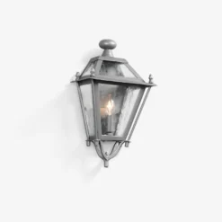 Casa Padrino Luxus Außen Laterne Grau B. 34 x H. 67 cm - Handgefertigte Laterne aus Schmiedeeisen - Luxus Kollektion - Edel & Prunkvoll