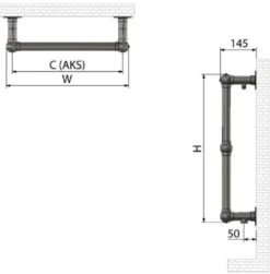 Casa Padrino Luxus Badezimmer Handtuchwärmer Messing 49,4 x 14,5 x H. 60 cm - Elektrischer Handtuch Wärmer - Edelstahl Handtuchheizkörper - Luxus Badezimmer Zubehör