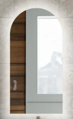Casa Padrino Luxus Badezimmer Spiegel 60 x 3 x H. 120 cm - Wandspiegel mit LED Hintergrundbeleuchtung - Badezimmer Möbel - Badezimmer Accessoires - Luxus Möbel