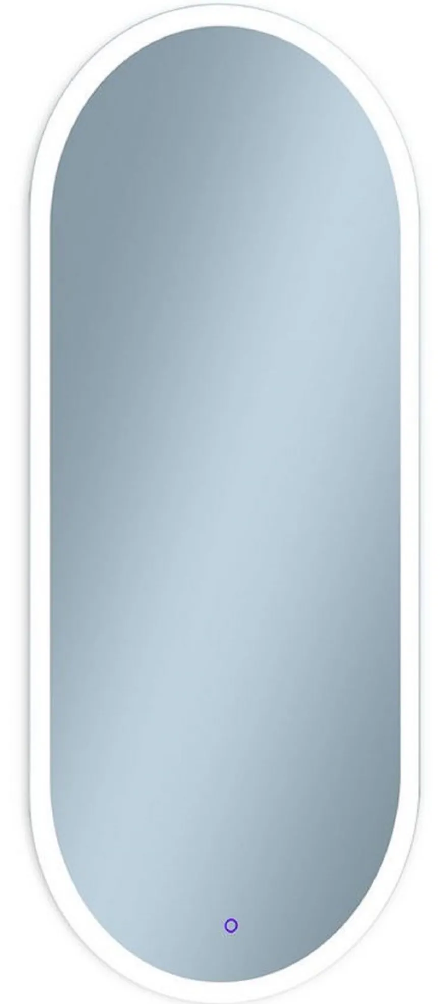 Casa Padrino Luxus Badezimmer Spiegel 45 x 2,5 x H. 105 cm - Ovaler Wandspiegel mit LED Beleuchtung - Badezimmer Möbel - Badezimmer Accessoires - Luxus Möbel