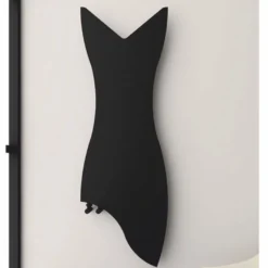 Casa Padrino Luxus Badezimmer Wandheizung in Frauenkleid Form Schwarz H. 119 cm