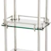 Casa Padrino Luxus Badezimmer Regalschrank Silber - Designer Möbel