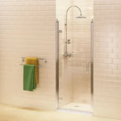 Casa Padrino Luxus Badezimmer Duschtür Silber - Verschiedene Größen - Duschkabinen Glas Flügeltür - Badezimmer Accessoires - Luxus Duschtüren - Luxus Qualität
