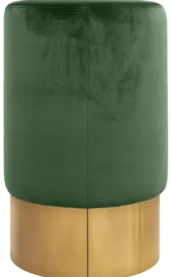Casa Padrino Luxus Barhocker Grün / Gold Ø 46 x H. 76 cm - Barmöbel