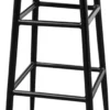 Casa Padrino Luxus Barhocker Anthrazit / Schwarz Ø 37 x H. 76 cm - Barstuhl mit Samtstoff