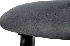 Casa Padrino Luxus Barhocker Anthrazit / Schwarz Ø 37 x H. 76 cm - Barstuhl mit Samtstoff