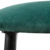 Casa Padrino Luxus Barhocker Grün / Schwarz Ø 37 x H. 76 cm - Barstuhl mit Samtstoff