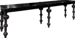 Casa Padrino Luxus Barock Bartisch Schwarz 400 x 80 x H. 109 cm - Handgefertigter Massivholz Tisch - Edle Barock Bar Möbel - Hotel Möbel - Luxus Qualität