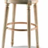 Casa Padrino Luxus Barock Barhocker Grün / Elfenbein / Beige - Made in Italy