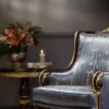 Casa Padrino Luxus Barock Beistelltisch Dunkelbraun / Gold - Runder Massivholz Tisch im Barockstil - Luxus Wohnzimmer Möbel im Barockstil - Barock Möbel - Edel & Prunkvoll