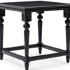 Casa Padrino Luxus Barock Beistelltisch Schwarz - Quadratischer Massivholz Tisch im Barockstil - Luxus Wohnzimmer Möbel im Barockstil - Barock Möbel - Edel & Prunkvoll