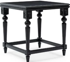 Casa Padrino Luxus Barock Beistelltisch Schwarz - Quadratischer Massivholz Tisch im Barockstil - Luxus Wohnzimmer Möbel im Barockstil - Barock Möbel - Edel & Prunkvoll