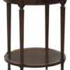Casa Padrino Luxus Barock Beistelltisch Dunkelbraun / Hellbraun Ø 58 x H. 80 cm - Barockmöbel