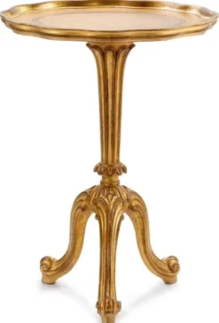 Casa Padrino Luxus Barock Beistelltisch Antik Gold - Prunkvoller Barockstil 3-Bein Massivholz Tisch - Luxus Möbel im Barockstil - Barock Möbel - Luxus Qualität - Made in Italy