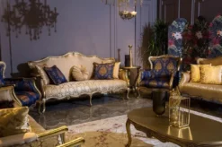 Casa Padrino Luxus Barock Beistelltisch Gold - Runder Massivholz Tisch im Barockstil - Barock Wohnzimmer Möbel - Edel & Prunkvoll