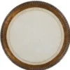 Casa Padrino Luxus Barock Beistelltisch Braun / Weiß Ø 47 x H. 70 cm - Barock Wohnzimmermöbel
