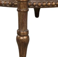 Casa Padrino Luxus Barock Beistelltisch Braun / Weiß Ø 47 x H. 70 cm - Barock Wohnzimmermöbel