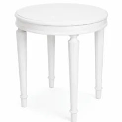 Casa Padrino Luxus Barock Beistelltisch Weiß H. 55 cm - Barock Möbel