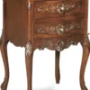 Casa Padrino Luxus Barock Beistelltisch Braun - Handgefertigter Massivholz Nachttisch mit 2 Schubladen - Nachtkommode im Barockstil - Barock Möbel