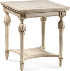 Casa Padrino Luxus Barock Beistelltisch Antik Cremeweiß / Braun - Prunkvoller Barockstil Massivholz Tisch - Luxus Möbel im Barockstil - Barock Möbel - Luxus Qualität - Made in Italy
