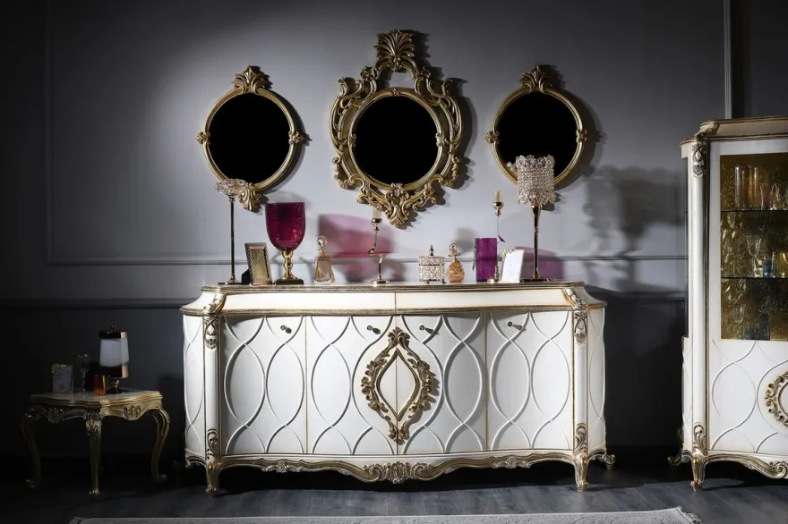 Casa Padrino Luxus Barock Beistelltisch Weiß / Antik Gold 61 x 61 x H. 54 cm - Prunkvoller Massivholz Tisch im Barockstil - Barock Wohnzimmer Möbel