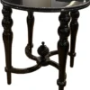 Casa Padrino Luxus Barock Beistelltisch Schwarz - Handgefertigter Massivholz Tisch - Barock Wohnzimmer Möbel