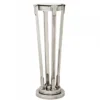 Casa Padrino Luxus Barock Beistelltisch Säule aus Messing im Vintage Nickel Finish 36 x H 105.5 cm