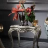 Casa Padrino Luxus Barock Beistelltisch Silber / Gold 61 x 61 x H. 58 cm - Barock Wohnzimmermöbel