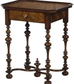 Casa Padrino Luxus Barock Beistelltisch mit Schublade Braun / Dunkelbraun 58 x 42 x H. 69 cm - Barockmöbel