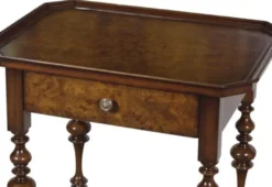 Casa Padrino Luxus Barock Beistelltisch mit Schublade Braun / Dunkelbraun 58 x 42 x H. 69 cm - Barockmöbel