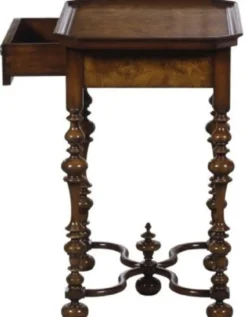 Casa Padrino Luxus Barock Beistelltisch mit Schublade Braun / Dunkelbraun 58 x 42 x H. 69 cm - Barockmöbel