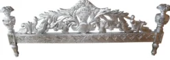 Casa Padrino Luxus Barock Bett im französischen Stil - Antik Rosa / Silber - 182 x 210 x 168 cm
