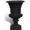 Casa Padrino Luxus Barock Blumentopf Schwarz Ø 49 x H. 78 cm - Made in Italy