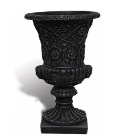 Casa Padrino Luxus Barock Blumentopf Schwarz Ø 49 x H. 78 cm - Made in Italy